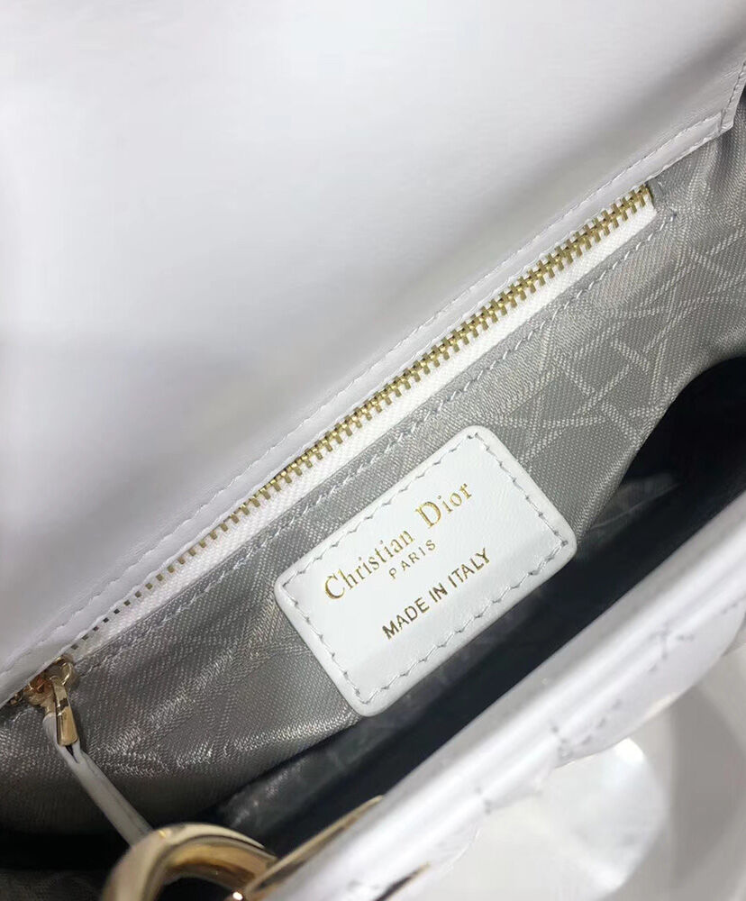 Christian Dior Lady Dior My Abcdior Bag White